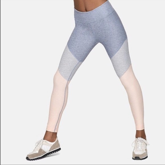NEW Outdoor Voices Springs Colorblock 7/8 Leggings High Rise Lake Dove Rose S - Picture 5 of 14